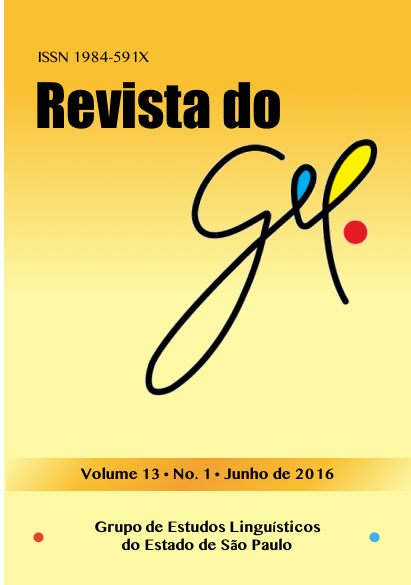 					Visualizar v. 13 n. 1 (2016): Revista do GEL
				